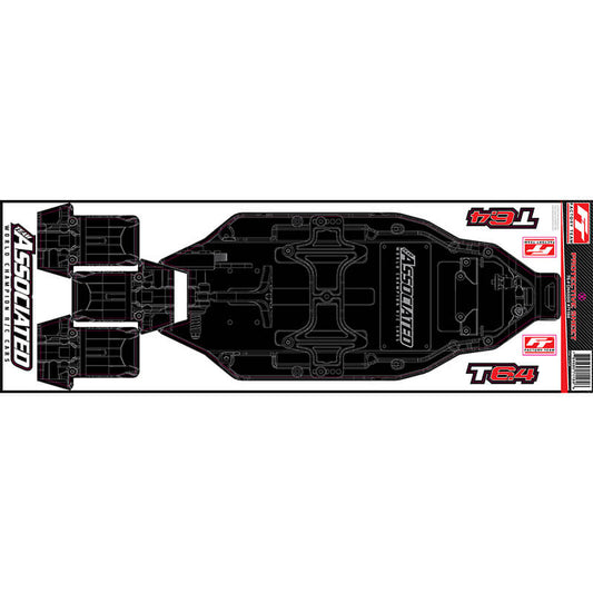 Team Associated T6.4 Ft Chassis Protective Sheet Printed AS71184