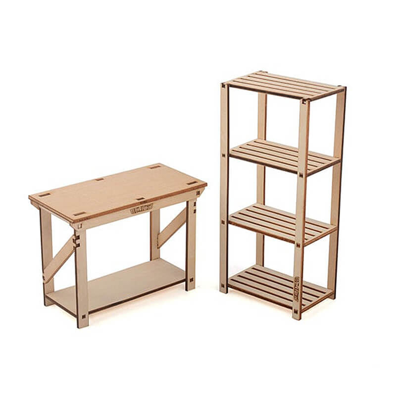 RC4WD 1:10 Wood Garage Shelves & Work Bench Set Z-S0161