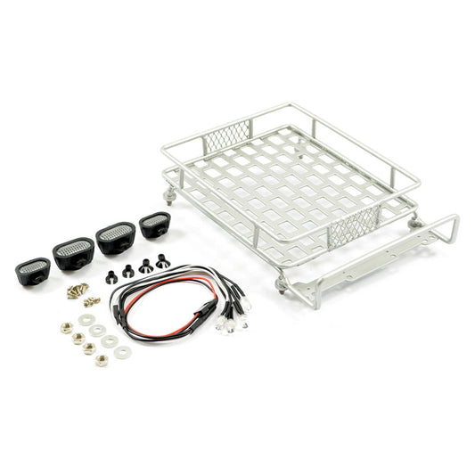 Fastrax Silver Aluminium Luggage Rack w/Led Lamps L165mm X W112mm FAST2300S