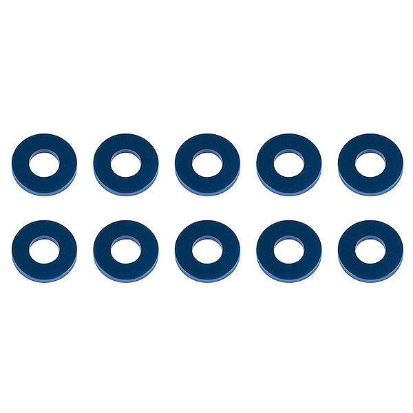 Associated Washers 7.8 X 3.5 X 1.0mm Blue Aluminium (10) AS31388