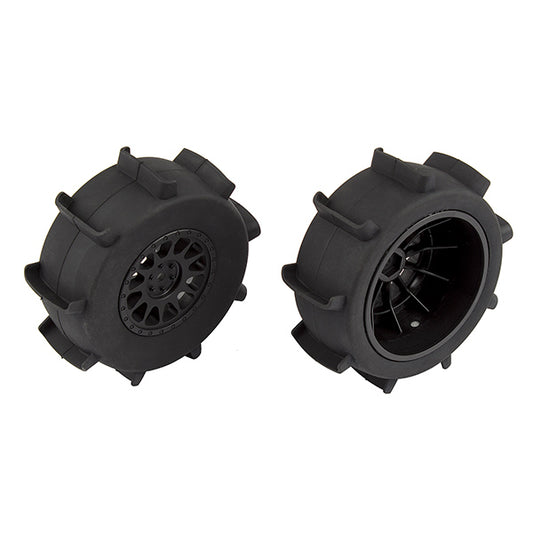 Team Associated Sand Paddle Rear Tyres On Method Sc Wheel AS71062