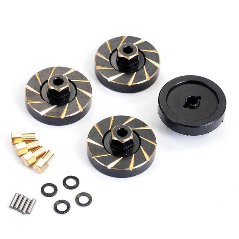 Fastrax TRX-4M Black Brass Wheel Hex Counterweight (4) FTTX460