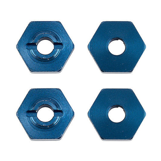 Team Associated Reflex 14B/14T Ft Wheel Hexes Blue Alum. (4) AS21562