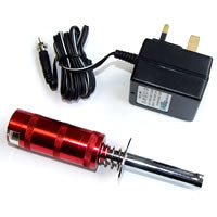 Fastrax Aluminium Metered Glow Starter with 2100mAh Battery & Charger (Uk Plug) FAST50M