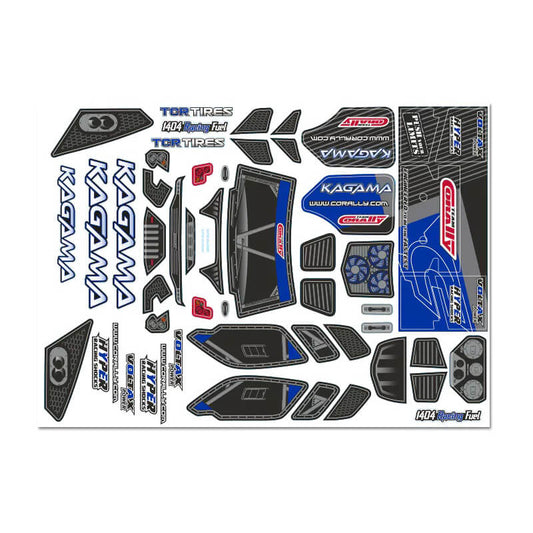 Team Corally Body Decal Sheet Kagama Blue 1Pc C-00180-981-5