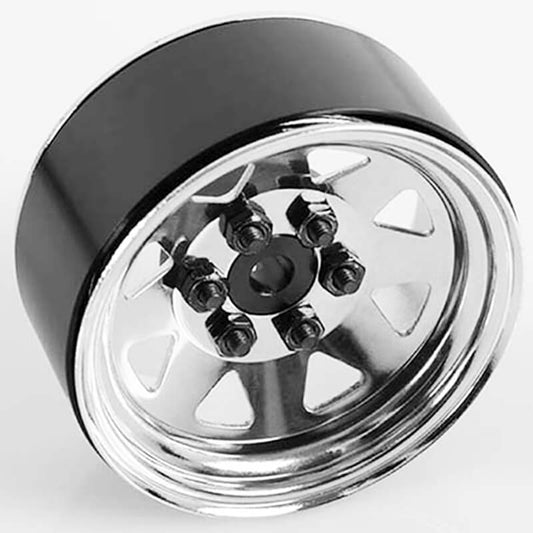 RC4WD 6 Lug Wagon 1.9" Steel Stamped Beadlock Wheels (Chrome) Z-W0002