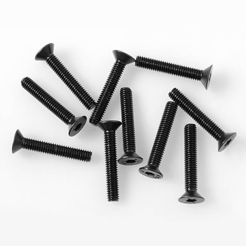 RC4WD Steel Flat Head Socket Cap Screws M3 X 18mm (10) Z-S1772