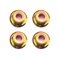 Fastrax M3 Gold Flanged Locknuts 4Pcs FTM3GF