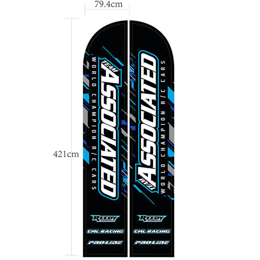 Team Associated 3Ft Flag Fbs52-M-Double Flag & Pole CML540-3