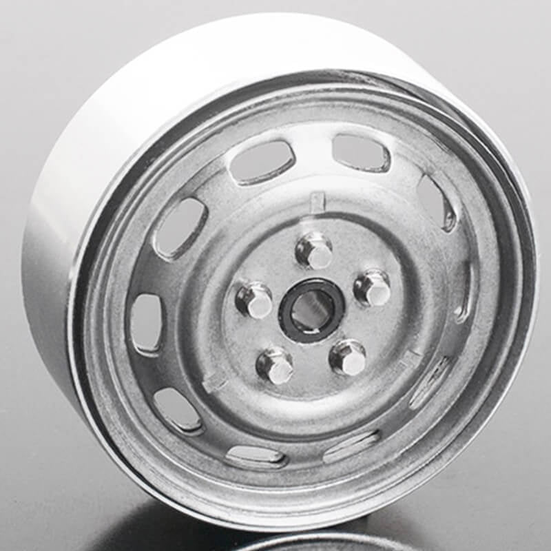 RC4WD Stamped Steel 1.7" 10-Oval Hole Wheels (Plain) Z-W0312
