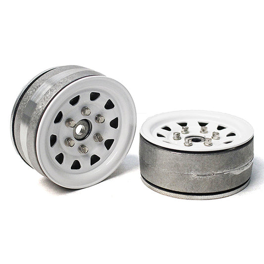 Gmade 1.9 Sr04 Beadlock Wheels (Gloss White) (2) GM70496