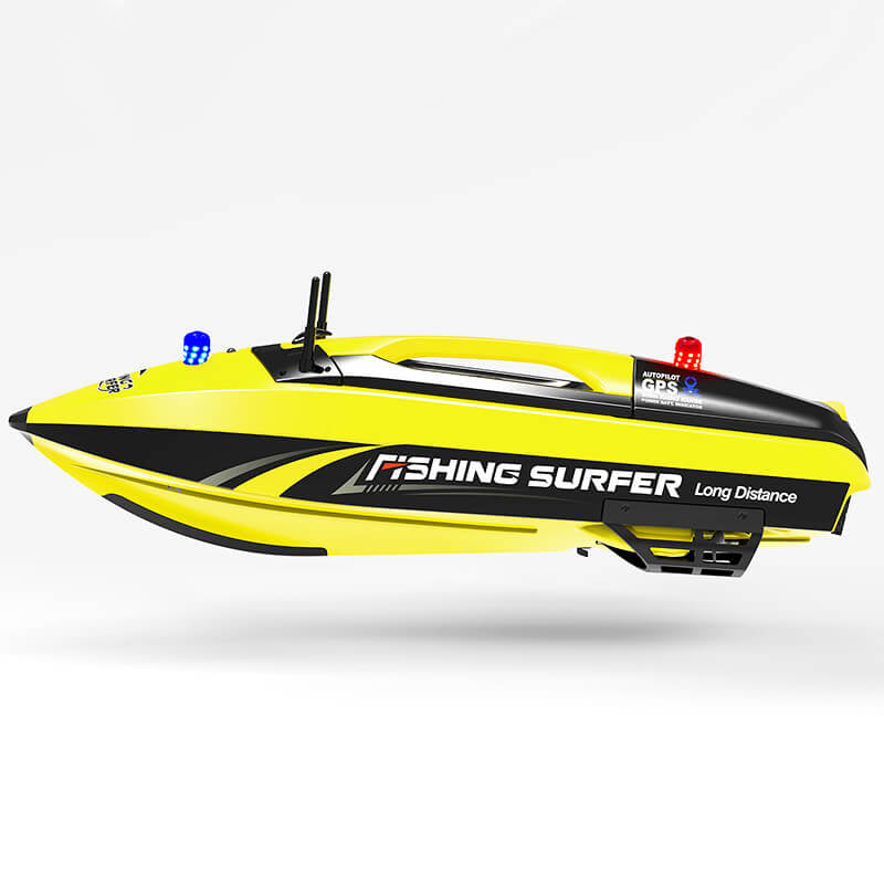 Fishing People Surfer Launched RC Bait Release GPS Boat V2.0 Yellow FP3251V2Y