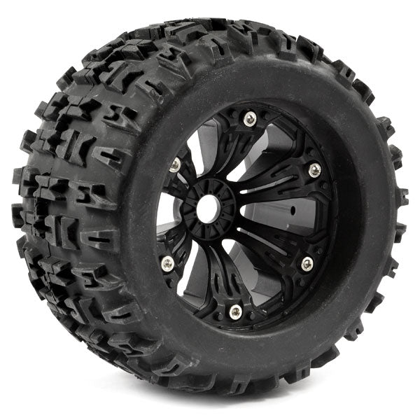 Fastrax 1:8 MT Jigsaw Mounted 6-Spoke Black 1/2"Offset(Pr) FAST1165B