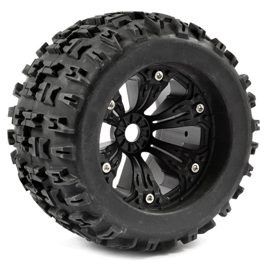 Fastrax 1:8 MT Jigsaw Mounted 6-Spoke Black 1/2"Offset(Pr) FAST1165B