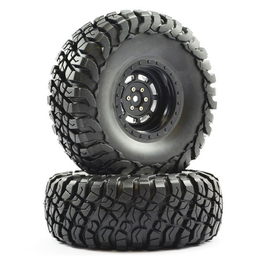 FTX Mauler 2.2" All Terrain Tyres Pre-Glued On Black Wheels (2) FTX8766B