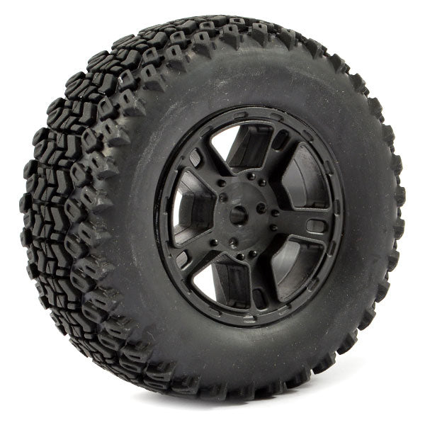 Fastrax 1:10 Sc Zigzag Mounted 5-Spoke Black (Slash Rr/Blitz) FAST1111B