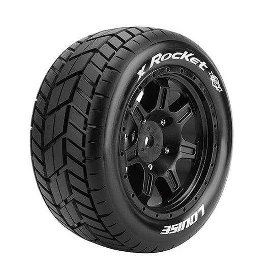 Louise RC X-Rocket Black Mounted X-Maxx Hex 24mm L-T3295B