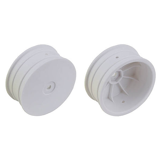Team Associated 12mm Hex 2.2" 4WD Front White Wheels B74 +1.5mm AS92362