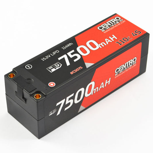 Centro Hv 4S 7500mAh 15.2 110C Hardcase LiPo Battery 5.0mm C5075