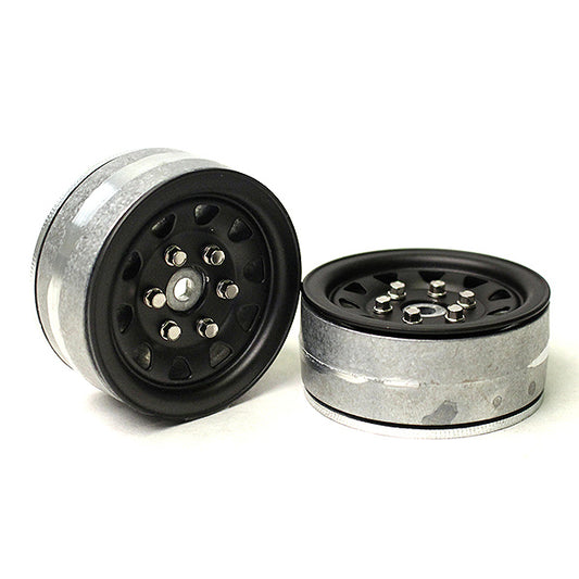 Gmade 1.9 Sr04 Beadlock Wheels (Matt Black) (2) GM70494