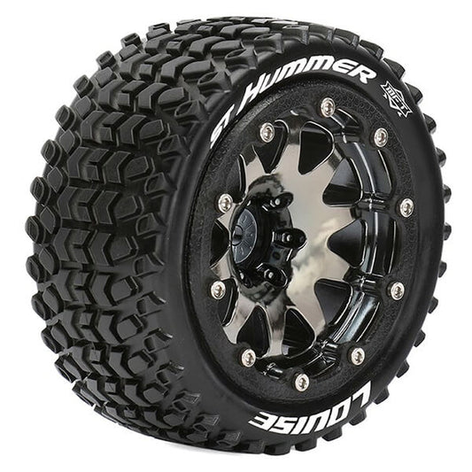 Louise RC St-Hummer 1:10 Soft Bead-Lock 0 Offset Hex 12mm Black Chrome L-T3314SBC