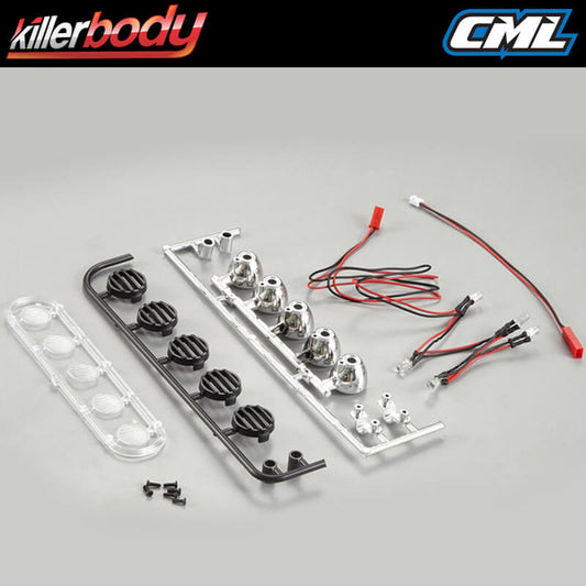 Killerbody Black Spot Lights w/Led Unit Set (5) KB48512