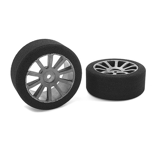 Corally Attack Foam Tyres 1:10 Gp Touring 40 Shore 26mm Front Carbon Rims 2Pcs C-14700-40