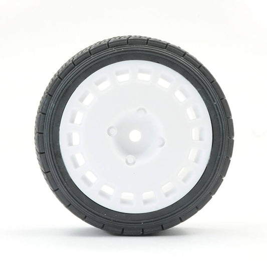 Fastrax 1:10 Rally Angle Tyre/Wheel Set White (4) FAST0071W