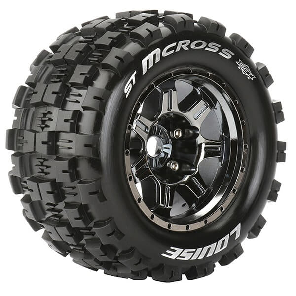 Louise RC St-Mcross 1:8 Sport 0" Offset Hex 17mm Black Chrome L-T3327BC