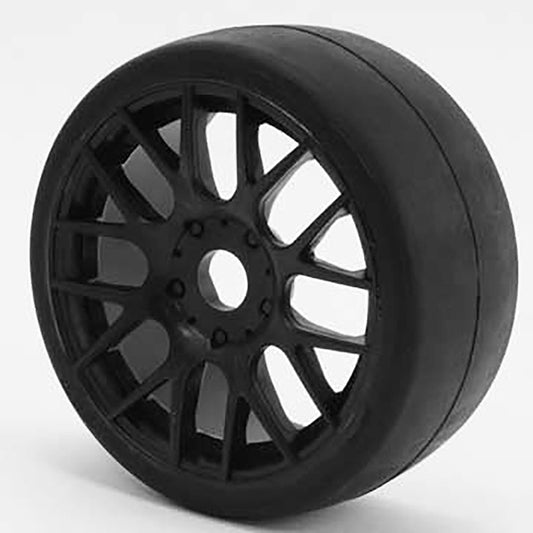 Sweep 1:8 GT R2 Pro Compound Slick Glued 45Deg/Black Wheel GTR2-45EK16P