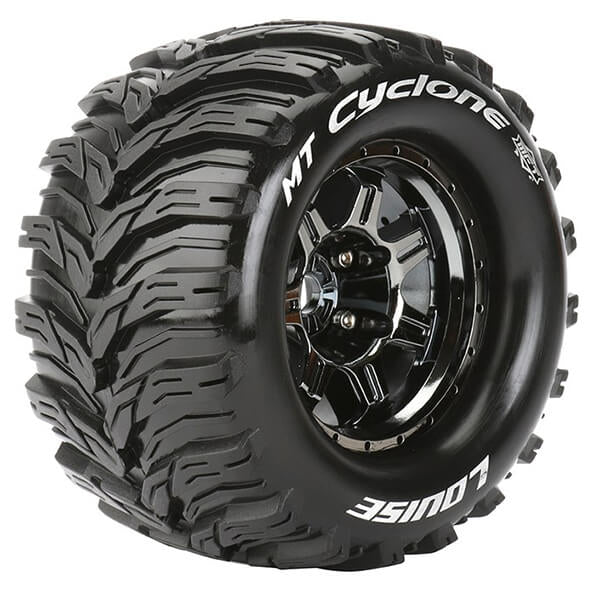 Louise RC MT-Cyclone 1:8 Sport 0" Offset Hex 17mm Black Chrome L-T3323BC