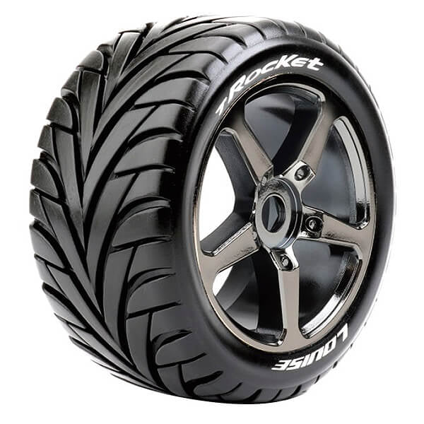 Louise RC T-Rocket 1:8 Fr/Rr 0 Offset Black Chrome L-T3250SBC