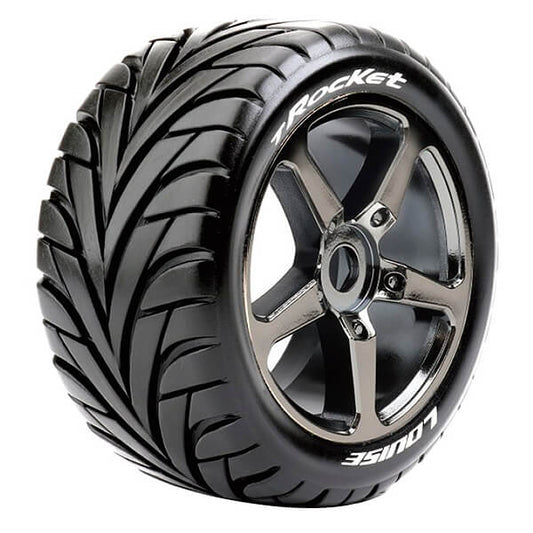 Louise RC T-Rocket 1:8 Fr/Rr 0 Offset Black Chrome L-T3250SBC