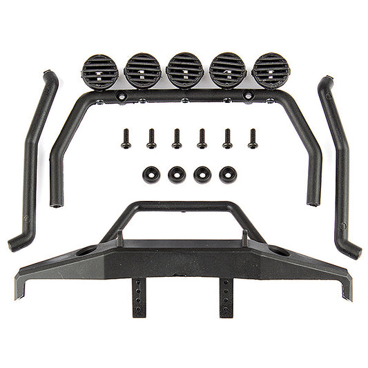 Associated CR12 Roll Bar and Bumper (Black) AS41067