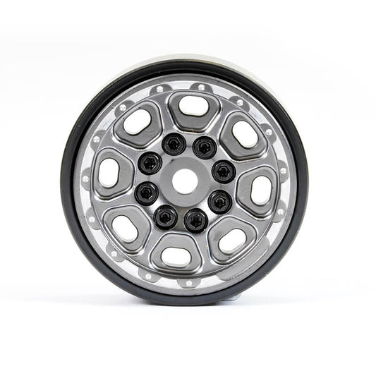 Fastrax TRX-4M CNC Titanium Beadlock Wheels (4) Fits SCX24/FTX Mini Outback FTTX468TI
