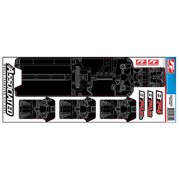 Team Associated RC10B74.2 Ft Chassis Protective Sheet, Print AS92329