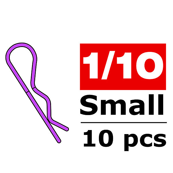 Corally Body Clips 45 Bent Small Purple 10pcs C-35103