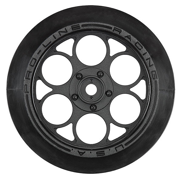 Proline Showtime Front 2.2/2.7 Black Wheels Hex Drag Car PL2803-03