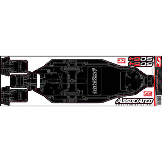 Team Associated SC6.4 Ft Chassis Protective Sheet Printed AS71185