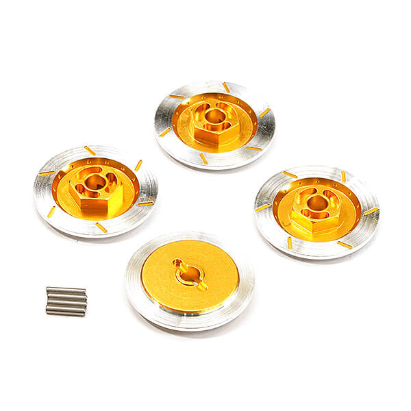Fastrax Aluminium Disc Brake w/Wheel Hex (4Pc) - Gold FAST2216AG
