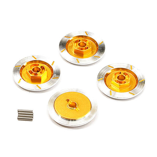Fastrax Aluminium Disc Brake w/Wheel Hex (4Pc) - Gold FAST2216AG