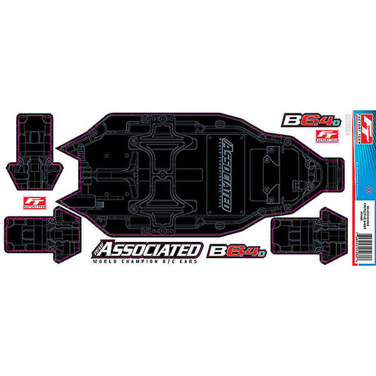Team Associated RC10B6.4D Ft Chassis Protective Sheet, Printed AS91980