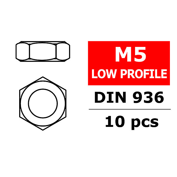 Corally Low Profile Nut M5 10pcs C-3104-50