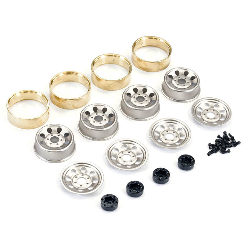 FTX Outback Mini X/Xp Steelie w/Brass Inner Bead 1.2" Wheels FTX9449