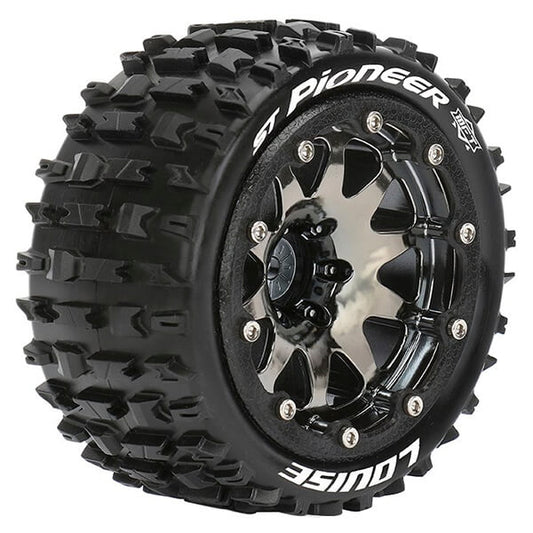 Louise RC St-Pioneer 1:10 Soft Bead-Lock/0 Offset Hex 12mm Black Chrome L-T3312SBC