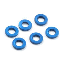 Fastrax M3 Flat Washer Blue 1.0mm (6) FAST142-2