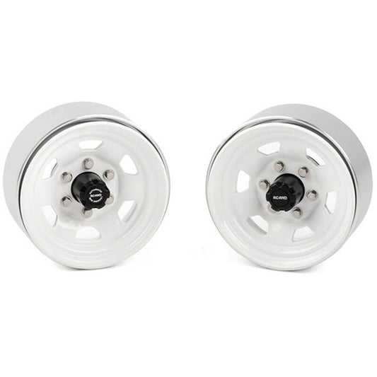 RC4WD Stamped Steel 1.7" Beadlock Sr5 Wheels (White/Black) Z-W0066