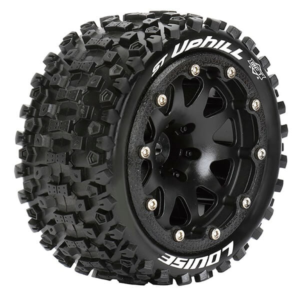 Louise RC St-Uphill 1:10 Soft Bead-Lock/0 Offset Hex 12mm Black L-T3313SB