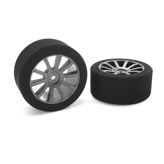 Corally Attack Foam Tyres 1:10 Gp Touring 37 Shore 30mm Rear Carbon Rims 2Pcs C-14705-37