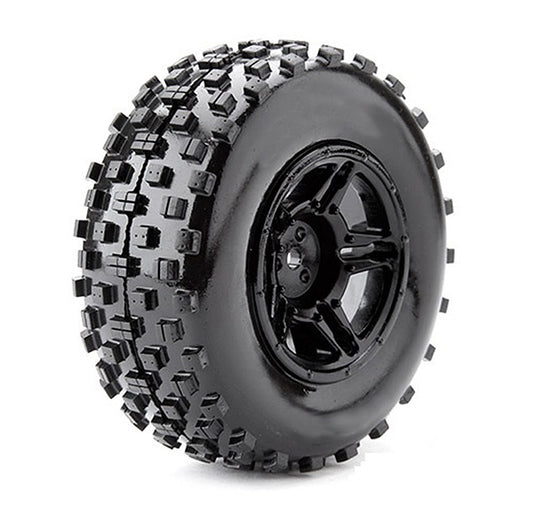 Fastrax 1:10 Sc Rock Block MTd 5-Spoke Black (Slash Fr) FAST1105B